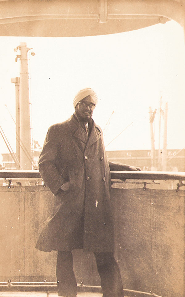 The author’s father, Surinder Singh, onboard The Southampton bound for England, 1958