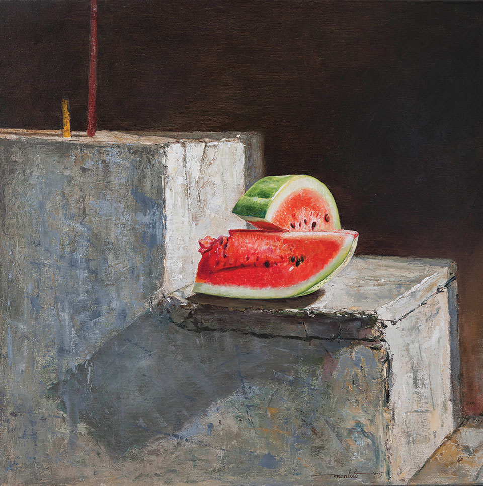 Arturo Montoto (Cuba), En algún lugar de la ciudad, 2015, oil on canvas, 60x60 cm