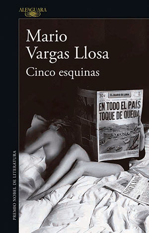 The cover to Cinco esquinas by Mario Vargas Llosa