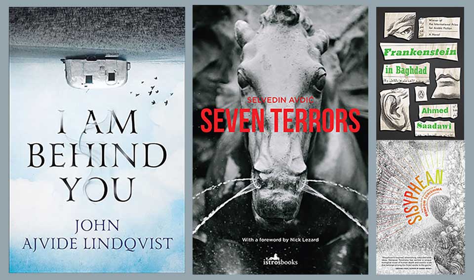 The covers to the four horror novels discussed in the article