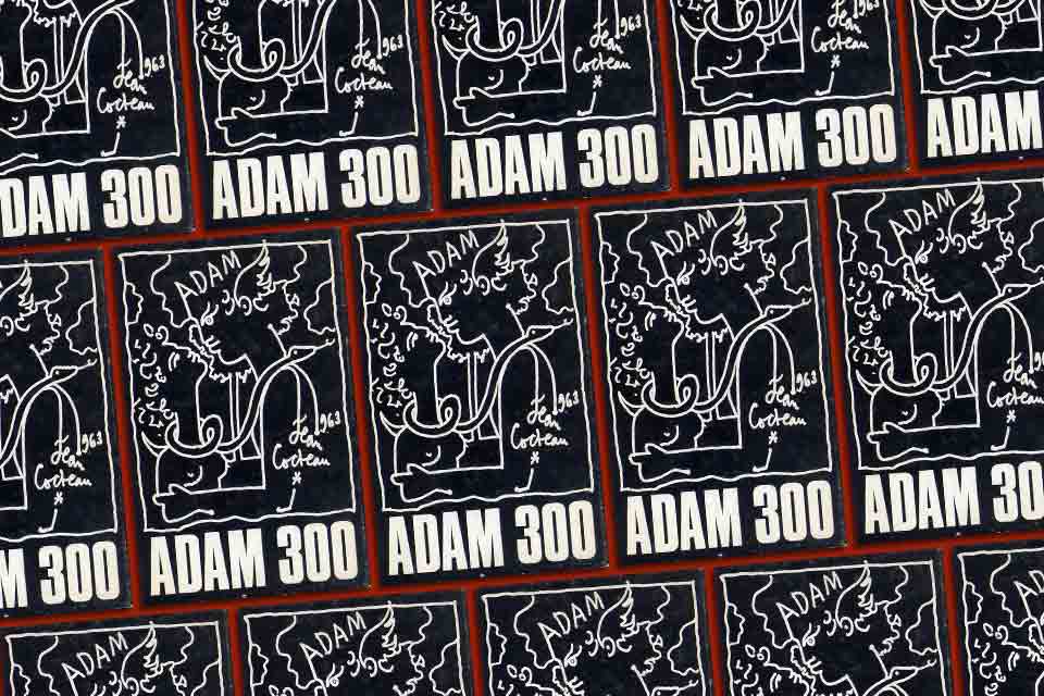 A tile collage to the cover of the 300th issue of the Adam International Review