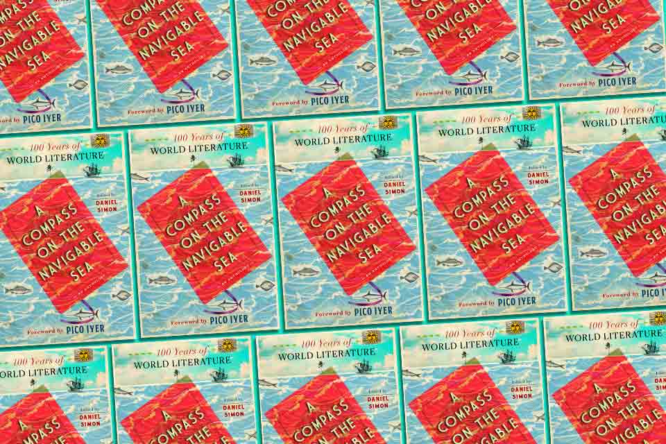 A tile collage of the cover to Compass on the Navigable Sea