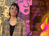 Venita Blackburn with the cover to her book How to Wrestle a Girl