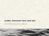The cover to arabic, between love and war
