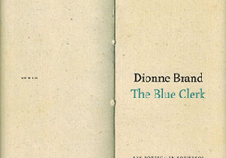 The cover to The Blue Clerk by Dionne Brand