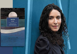 Haleh Liza Gafori and the cover to Water by Rumi