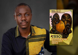 Chibueze Darlington Anuonye with the cover to his book Unbound