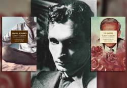 Albert Cossary with the covers to his books Proud Beggars and The Jokers