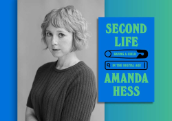 Amanda Hess with the cover to her book Second Life