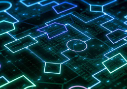 A stylized illustration of a flowchart