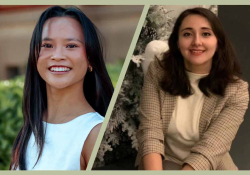 The Student Translation Prize winners, Lucy Coleman and Lala Mammadova