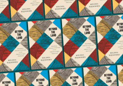 A collage of multiple copies of the cover to Melissa Weininger’s Beyond the Land