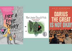 A tryptich of the covers of three books from the list below