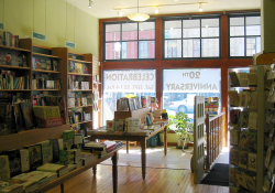 Inside a bookstore
