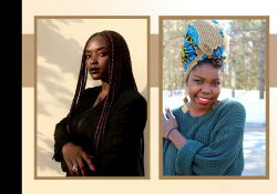 Photographs of Eloghosa Osunde and Okwiri Oduor