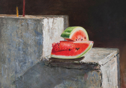 Arturo Montoto (Cuba), En algún lugar de la ciudad, 2015, oil on canvas, 60x60 cm